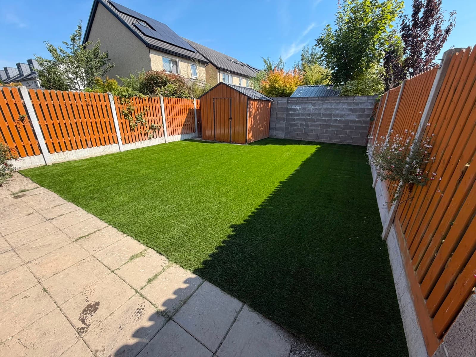 Artificial grass back garden — Dublin