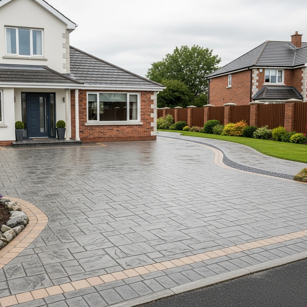 Bespoke Imprinted Concrete Driveway